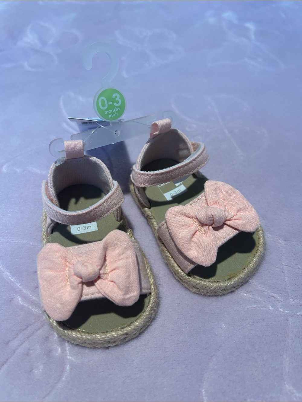 Carter's Pink Bow Baby Sandals